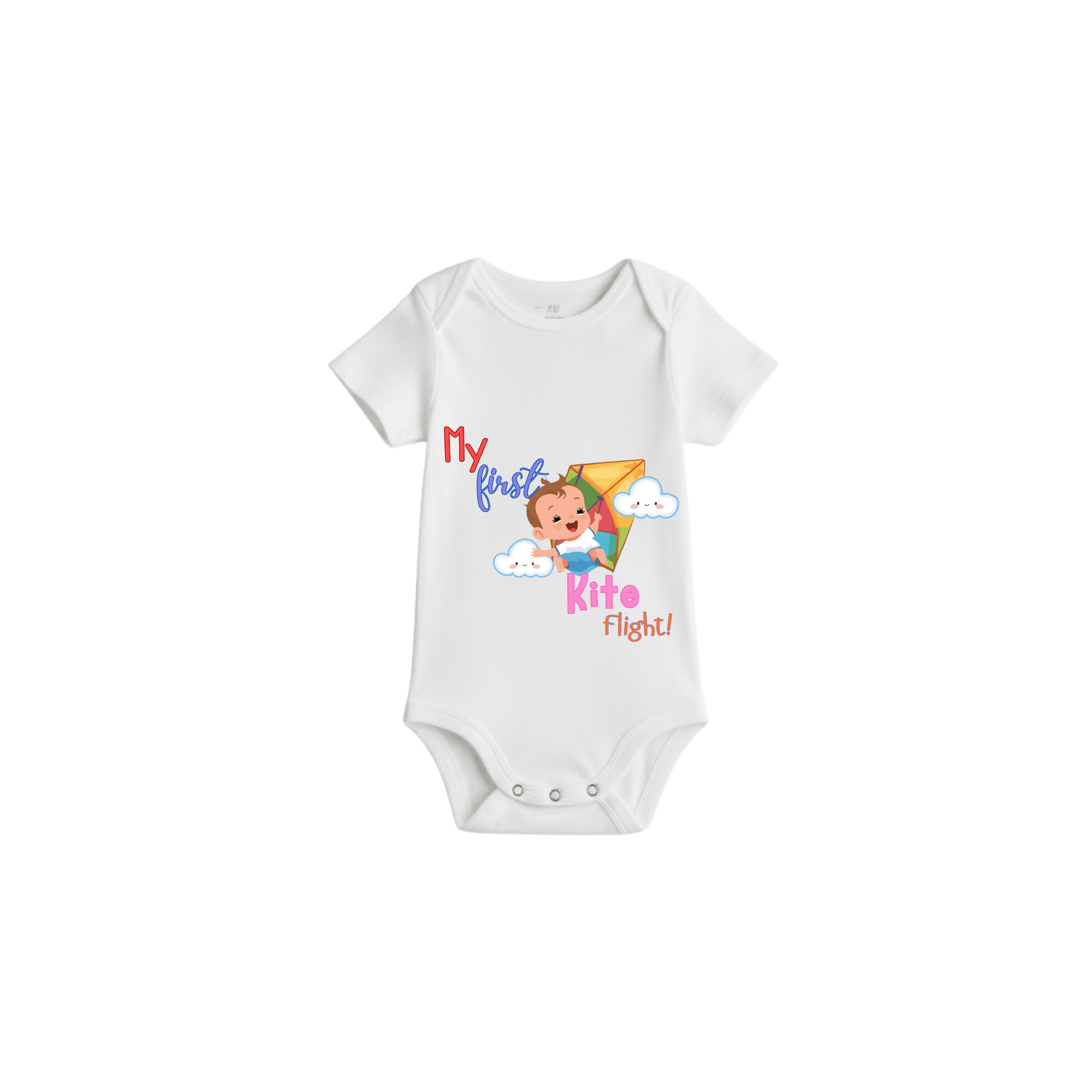 My First Kite Flight Baby T-shirt – Adorable Makar Sankranti Special Kids Romper