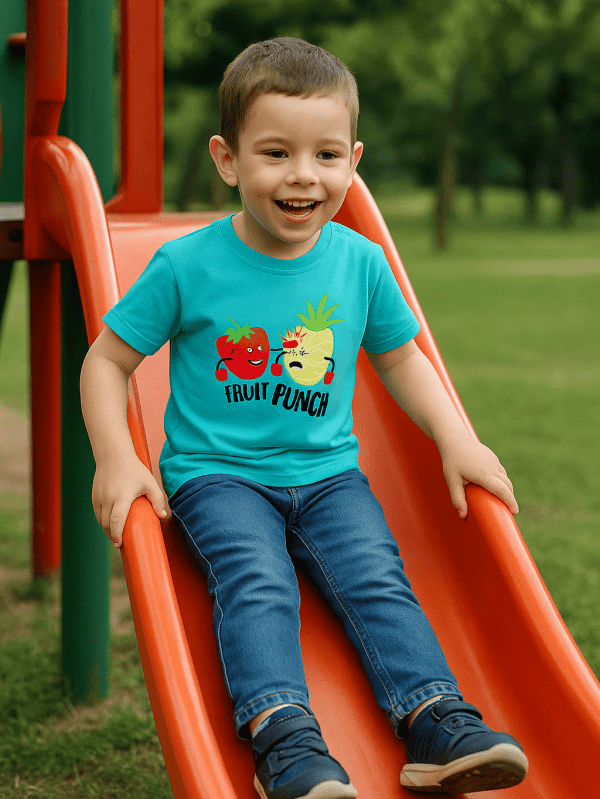 Fruit Punch Cartoon Pineapple & Strawberry T-shirt | Unisex