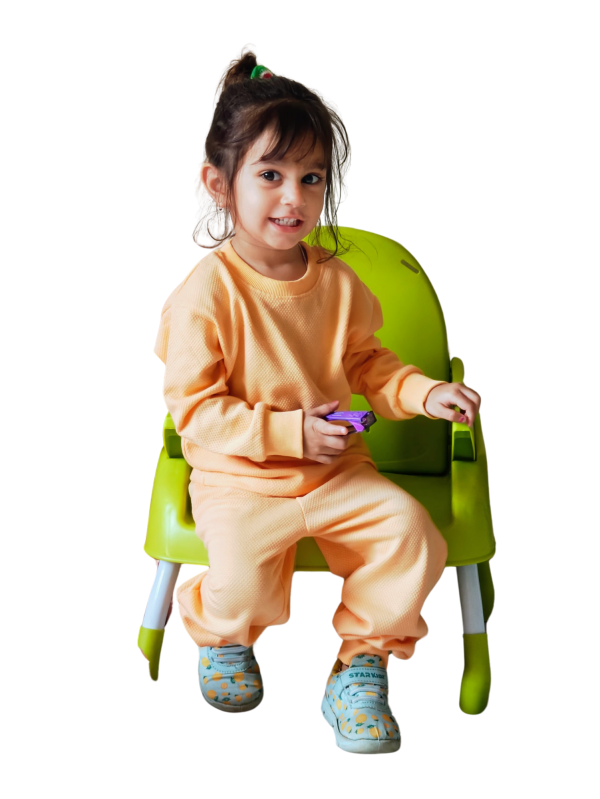 breathable cotton outfit with Popcorn Joggers Set print for toddlers by Difru – casual wear