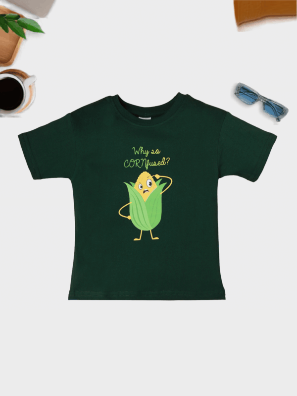 Kids Squeeze theme cotton T-shirt featuring playful citrus-inspired graphics, made from soft and breathable fabric for all-day comfort.