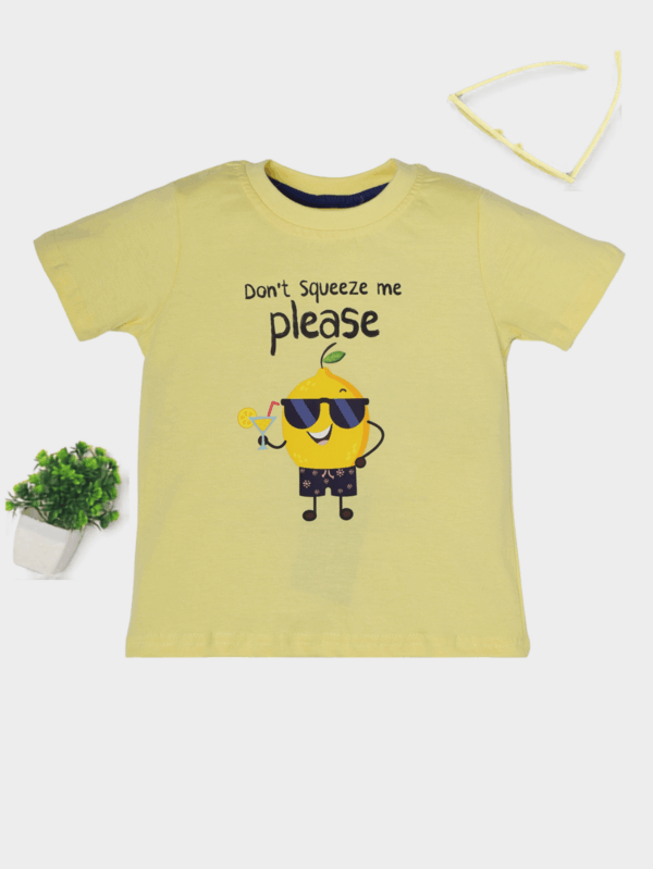 Squeeze Theme Cotton T-Shirt for Kids | Soft & Comfortable Everyday Wear