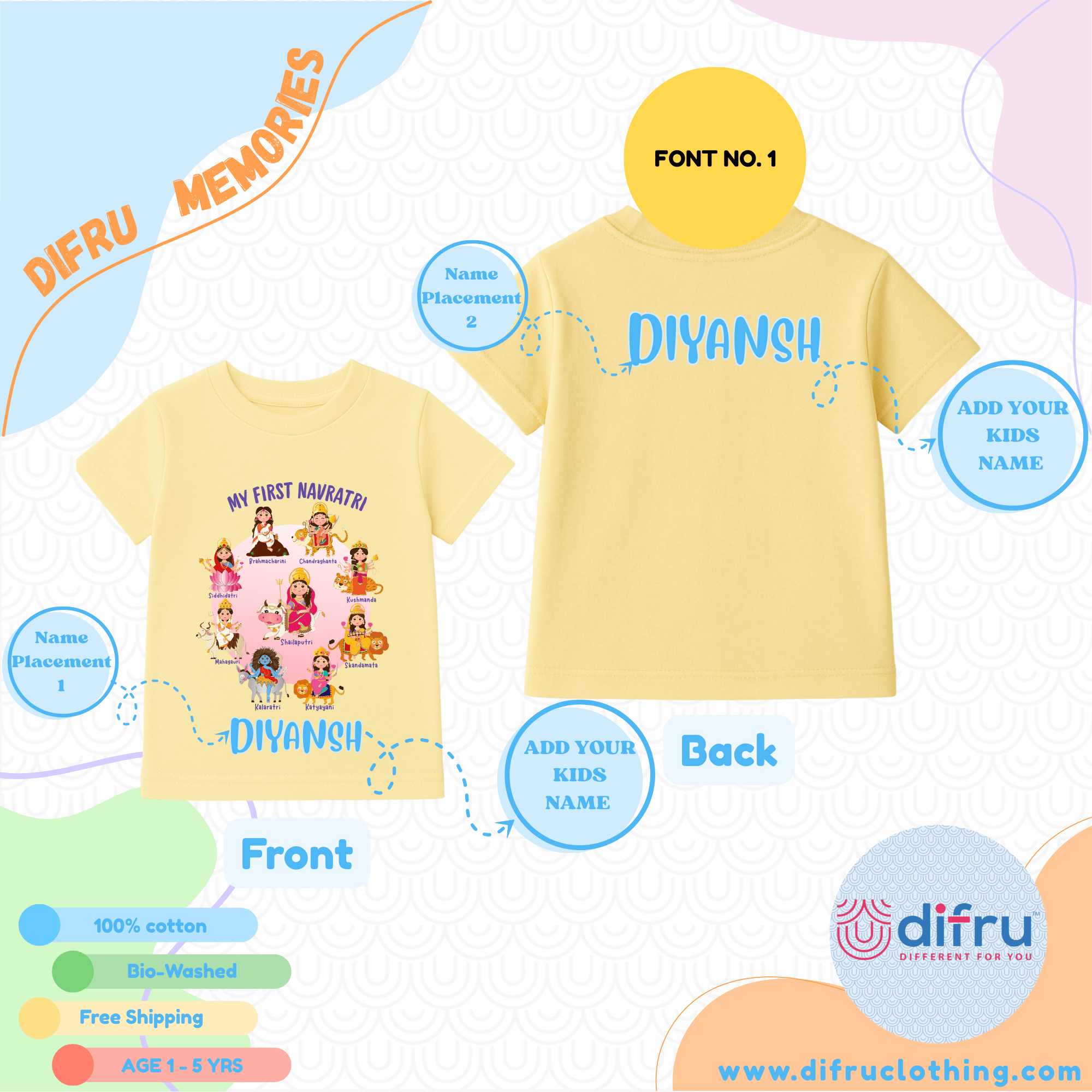 My First Navratri Baby Romper | Nav Durga Festival Outfit - Image 8