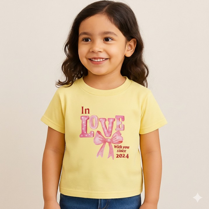 In Love With You Kids Valentine T-Shirt – Sweet Love Print in Soft Cotton