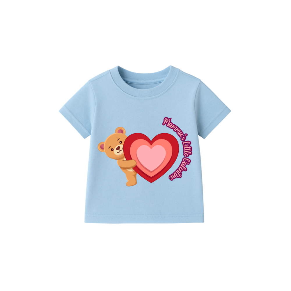 Mumma’s Little Valentine Kids T Shirt | Cute Teddy Heart Tee