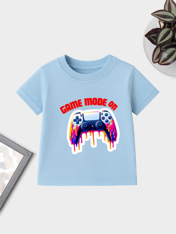Game Mode On Gamer Printed Kids T-Shirt.