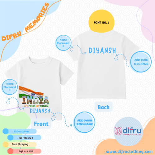 India My Pride Kids Independence Day T-Shirt - Image 4